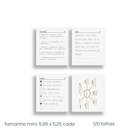 Kit 4 Mini Bloquinhos