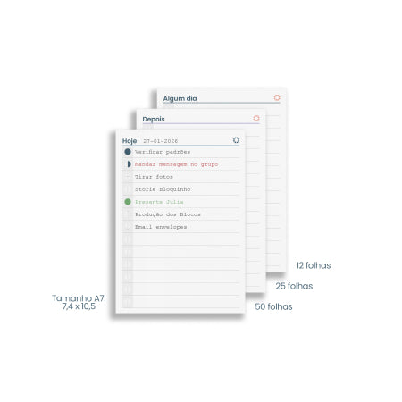 Kit Bloquinhos de Organização