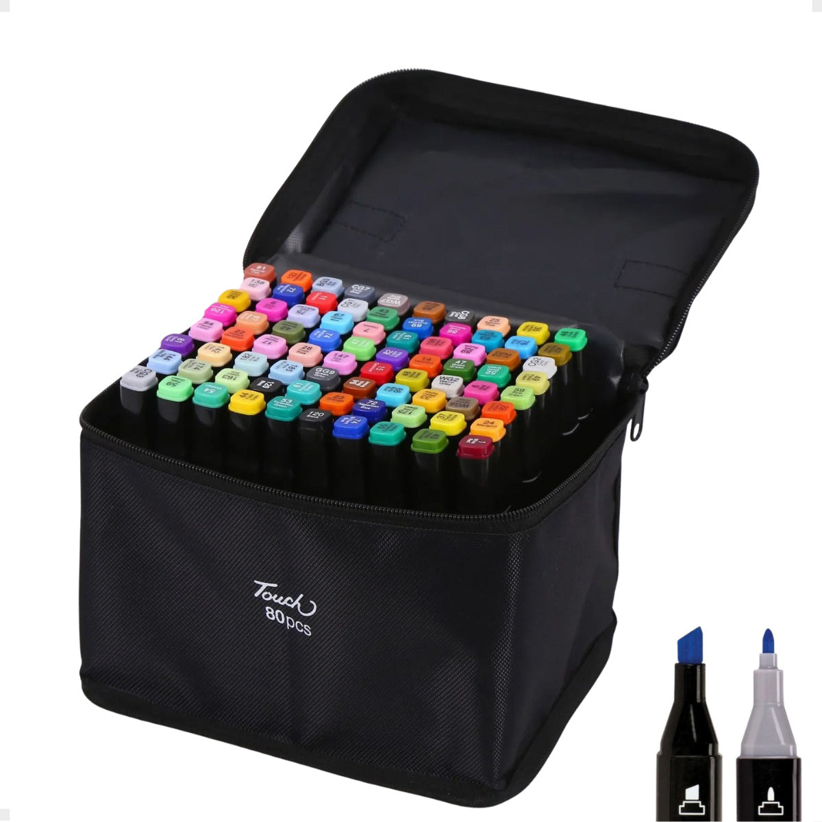 Marcador Dupla Ponta Estojo Pintar Marcador Desenho Álcool 80 Cores
