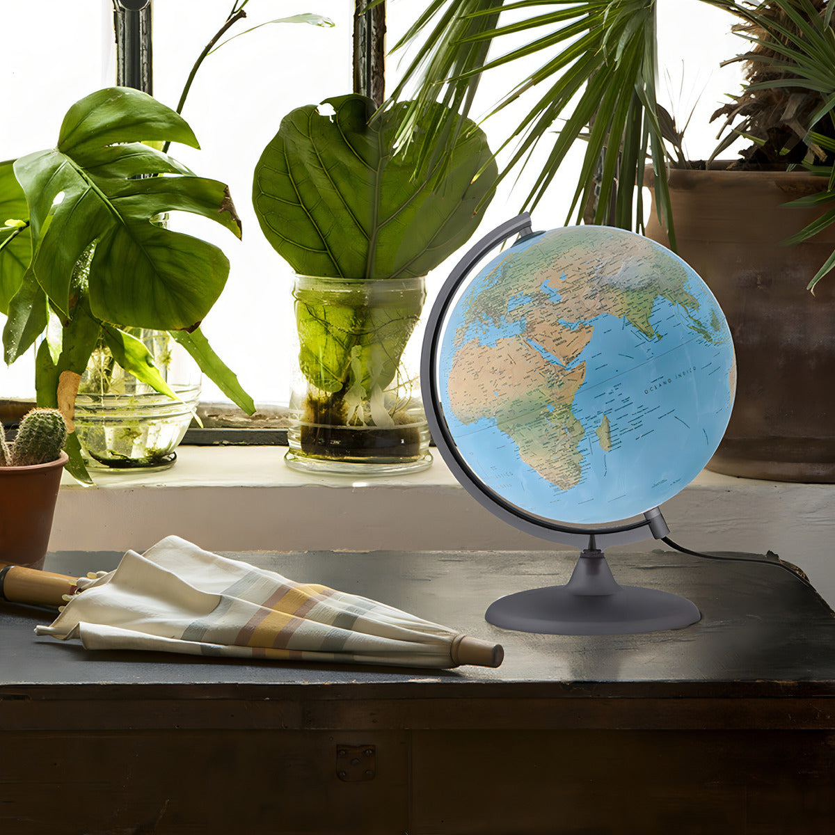 Globo Terrestre Político com LED Tecnodidattica Orion Creation 30cm