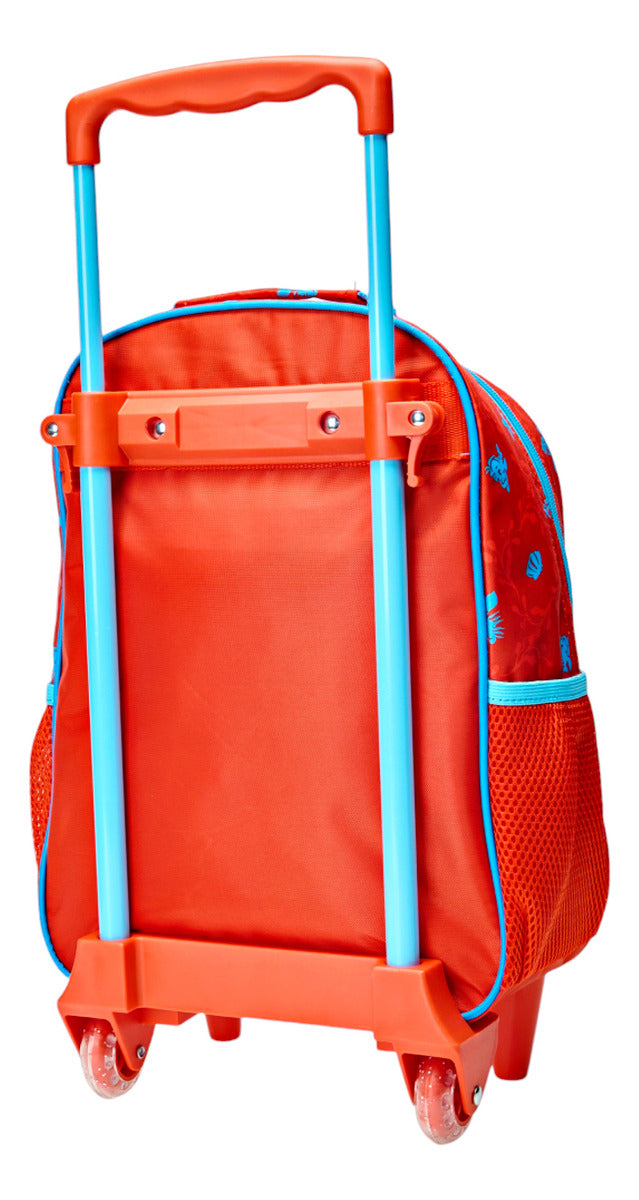 Mochila Infantil com Rodas 1 Bolso Princesa Ariel Xeryus Cor Vermelho