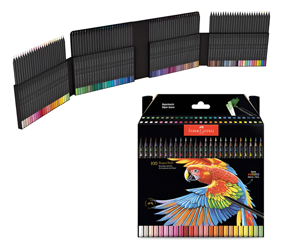 Lápis De Cor 100 Cores Supersoft Cores Vivas Faber Castell