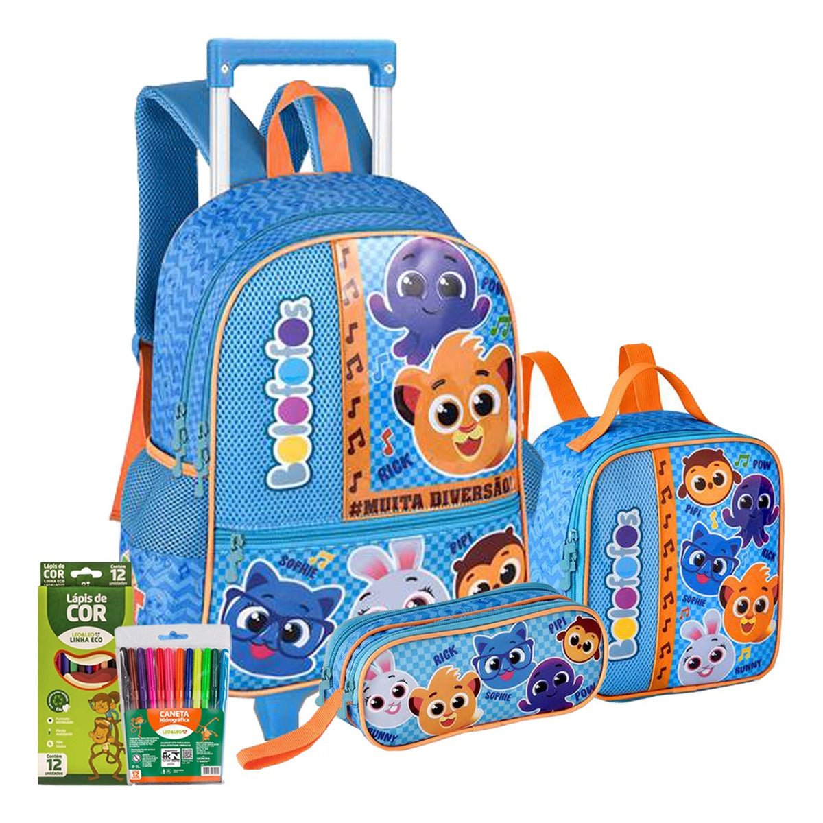 Kit Mochila Rodinhas Youtube Bolofofos Youtube Pipi Clio