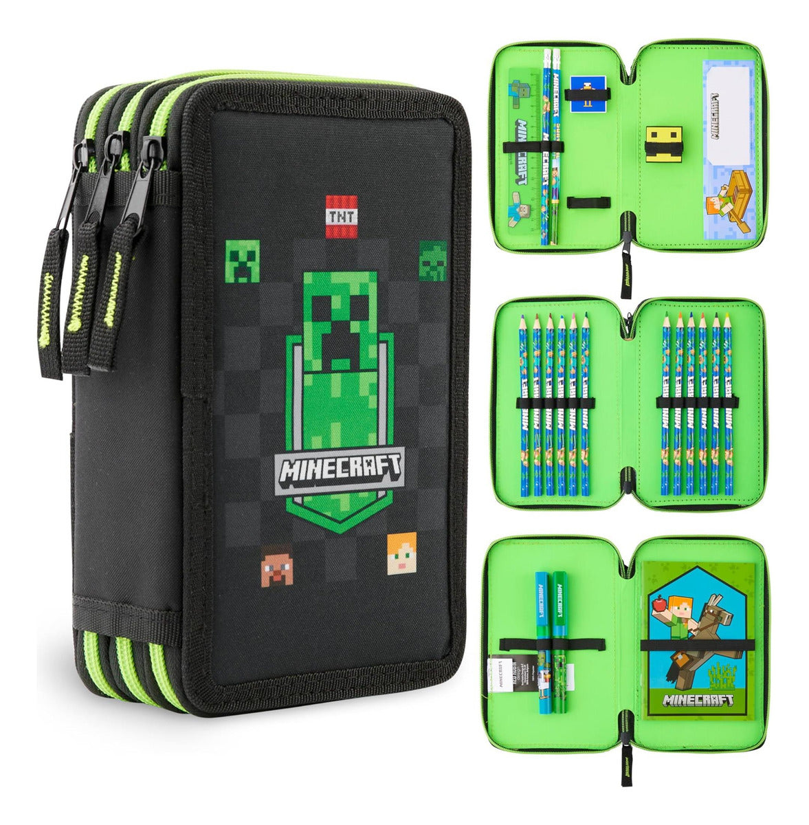 Estojo Minecraft Infantil Para Lápis E Canetas