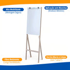 Cavalete Flip Chart Stalo Madeira Branco 1.75m com Pregadores