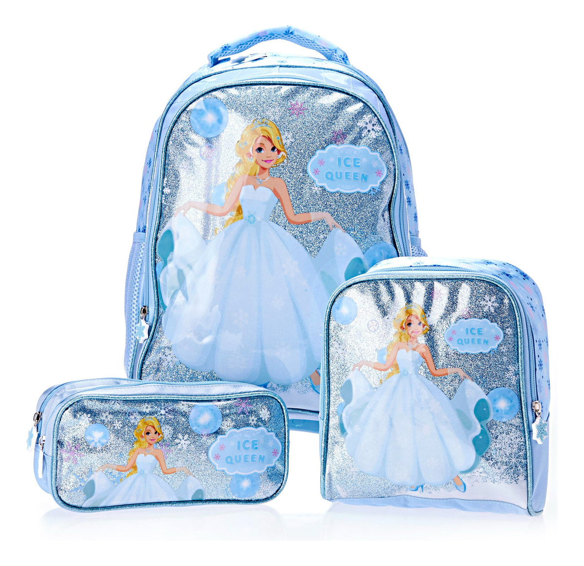 Kit Mochila Infantil Go Kids Ice Queen 3 Peças Isibras