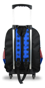 Mochila Escolar Rodinhas SM Homem Aranha Azul 20L Meninos
