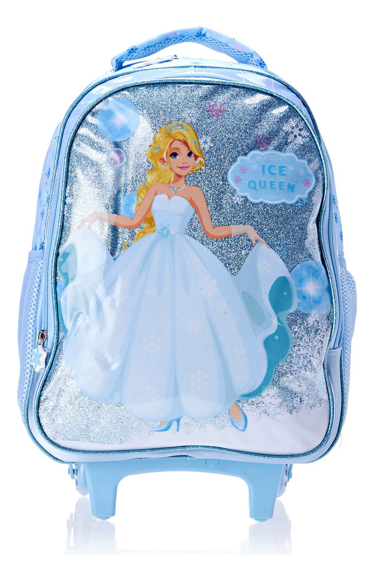 Kit Mochila Infantil Go Kids Ice Queen 3 Peças Isibras