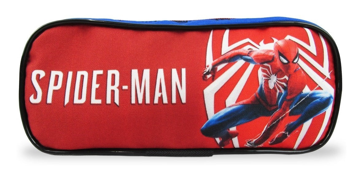 Mochila Escolar Rodinhas SM Homem Aranha Azul 20L Meninos