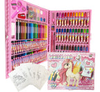 Estojo Maleta Pintura 150 Peças Infantil Canetinha Giz Lápis Divertir Pintar Estojo completo Maleta Pintura 150 Peças Mundo Dos Unicórnios Material Escola Estúdio Grande Colorir Desenho Kizumba