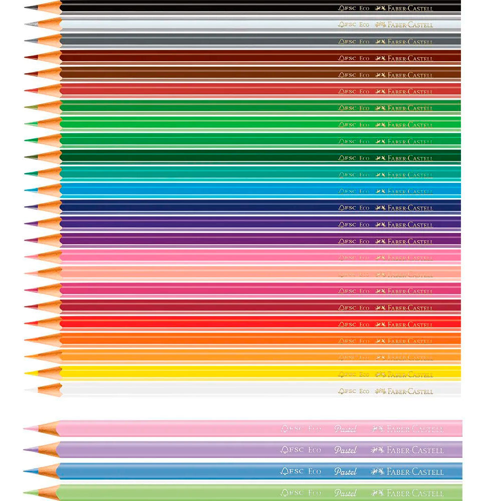 Lápis De Cor Faber Castell Escolar 24 Cores Ponta Max