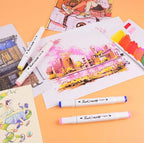Conjunto Canetinhas Coloridas Com Ponta Dupla - Kit 24 Cores