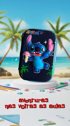 Estojo Escolar Infantil Disney Stitch 72 Lápis Licenciado