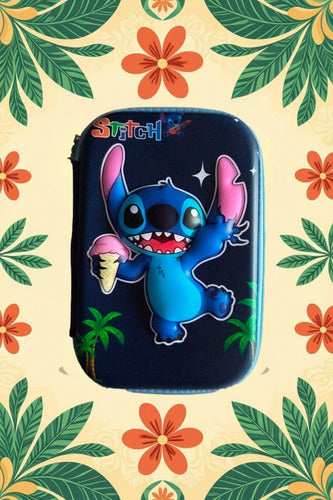 Estojo Escolar Infantil Disney Stitch 72 Lápis Licenciado
