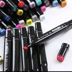 Conjunto Canetinhas Coloridas Com Ponta Dupla - Kit 24 Cores