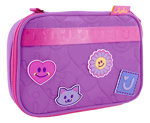 Kit Mochila Carrinho Juju Teófilo Estojo Box Lancheira