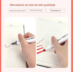 Conjunto Canetinhas Coloridas Com Ponta Dupla - Kit 24 Cores