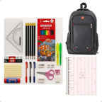 Kit Material Escolar Com Caderno E Mochila Econômico
