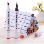 Conjunto Canetinhas Coloridas Com Ponta Dupla - Kit 24 Cores