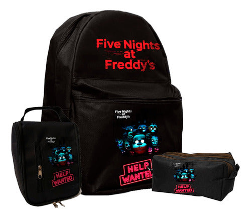 Mochila+estojo+lancheira Térmica Five Nights At Freddy's
