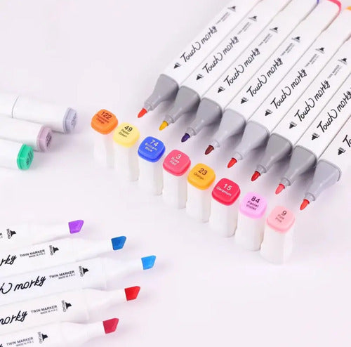 Conjunto Canetinhas Coloridas Com Ponta Dupla - Kit 24 Cores